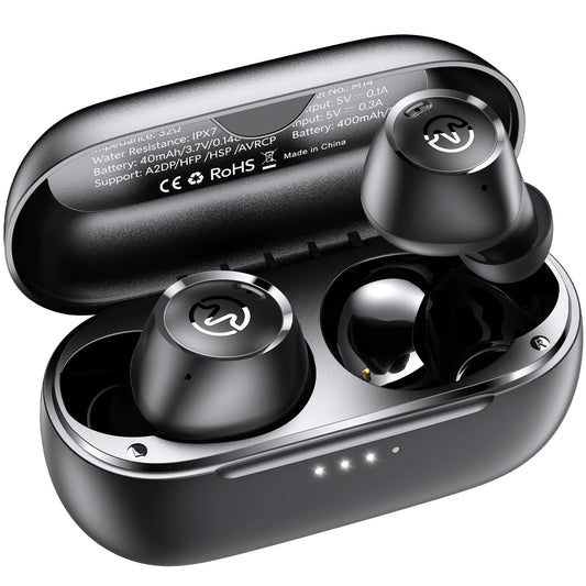 VEAT00L M14 Wireless Earbuds Bluetooth 5.3 in Ear Light-Weight Built-in Mics, 50 Hours Playtime, IPX7