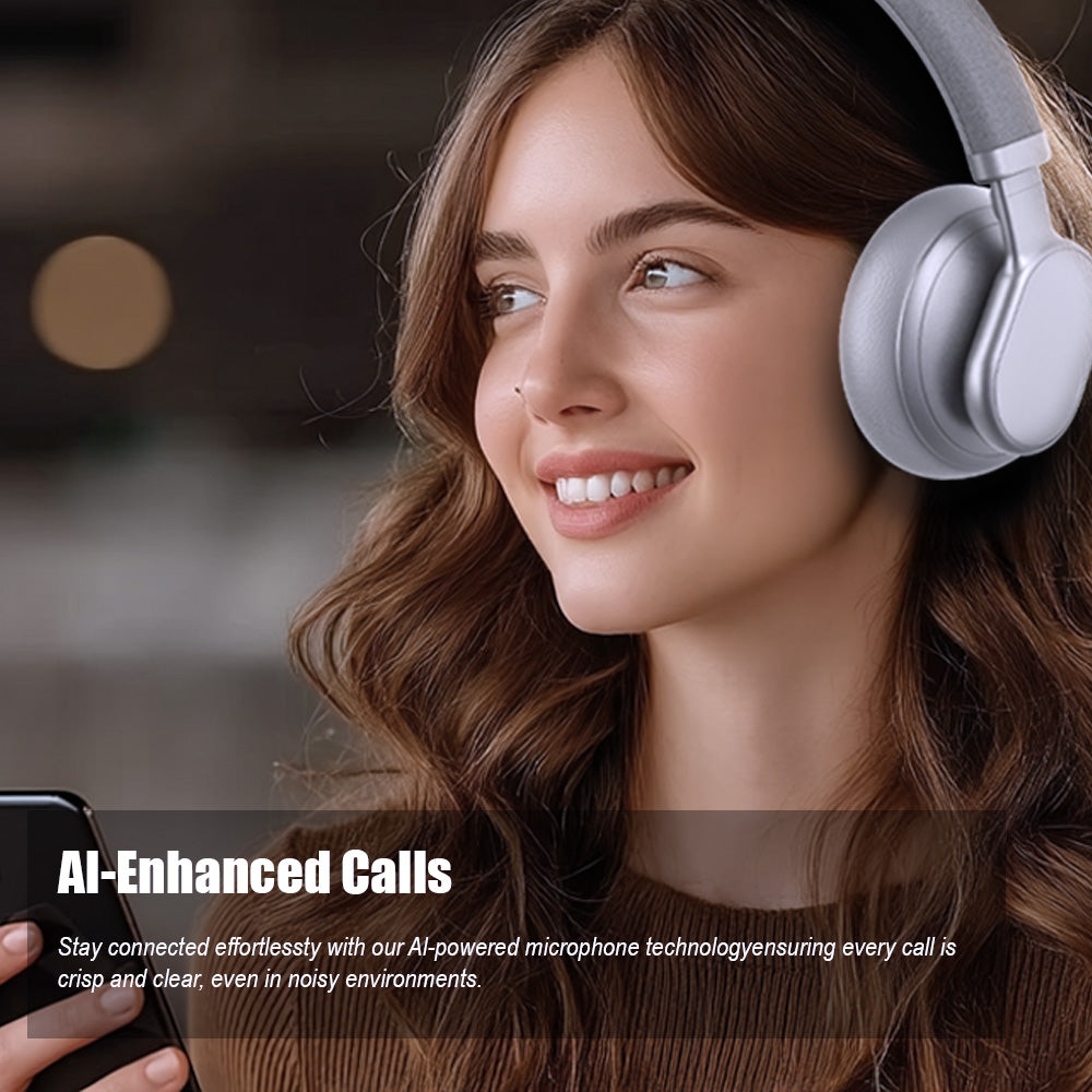 VEATOOL T1 Bluetooth Headphones Over Ear,72H Playtime, Foldable Lightweight Headset with Mic, Memory Foam Ear Cups