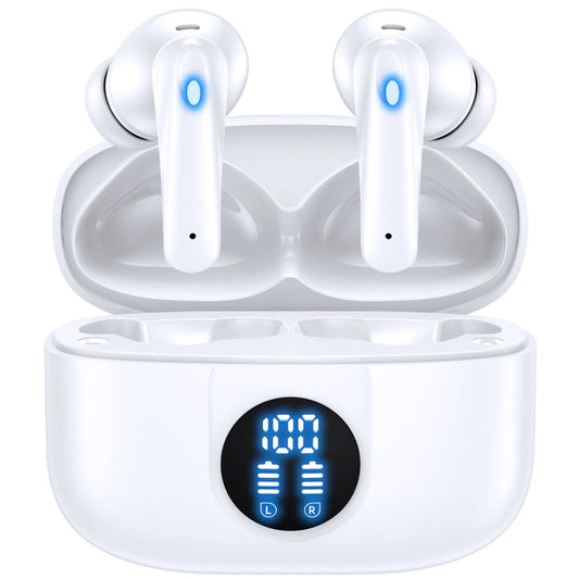VEAT00L P91 Wireless Earbuds, Bluetooth V5.4with Noise Cancelling Mics, 60H Long Endurance,in-Ear Heartset