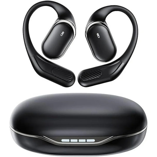 VEATOOL T6 Open Ear Headphones,Bluetooth 5.4, 60H Playtime Stereo Sound, Air Conduction IPX7 Waterproof Open Ear Earbud with Ear Hooks