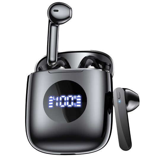 Veatool Wireless Bluetooth 5.3 On-Ear Earphones with 50H Long Battery Life and LED Digital Display