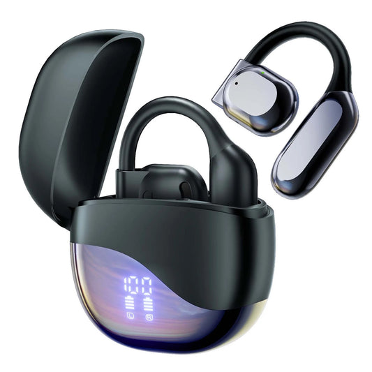 VEAT00L Wireless Earbuds,Open Ear Headset with Microphone Touch Control,High-Fidelity Stereo