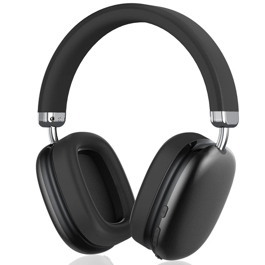 Wireless Over-Ear Headphones. Active Noise Cancelling, Transparency Mode, Spatial Audio, Bluetooth Headphones with Comfortable Protein Earpads, 24 Hours Playtime for Travel/Work,Titanium Black
