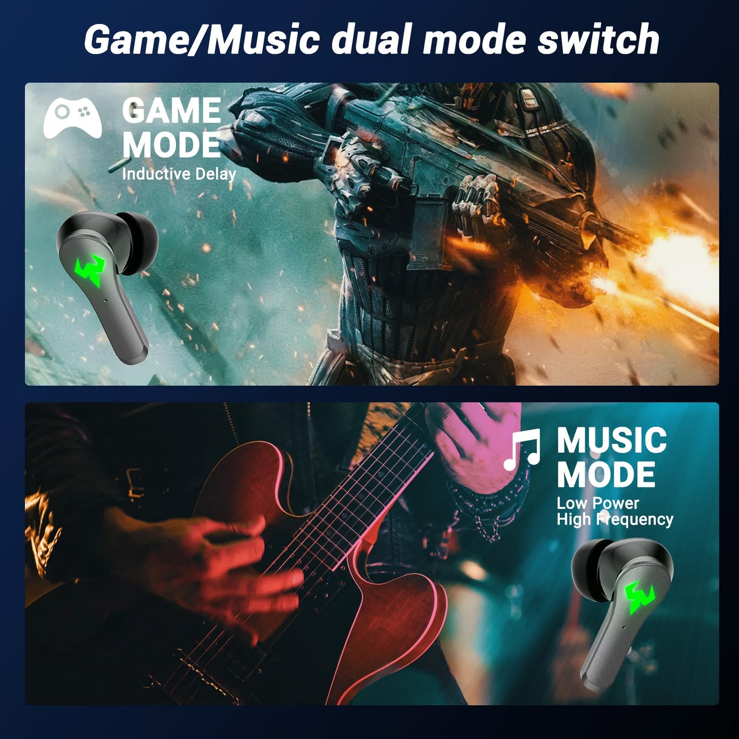 N35 wireless Bluetooth gaming headset Bluetooth 5.2 ultra clear biofilm HD microphone cool lighting