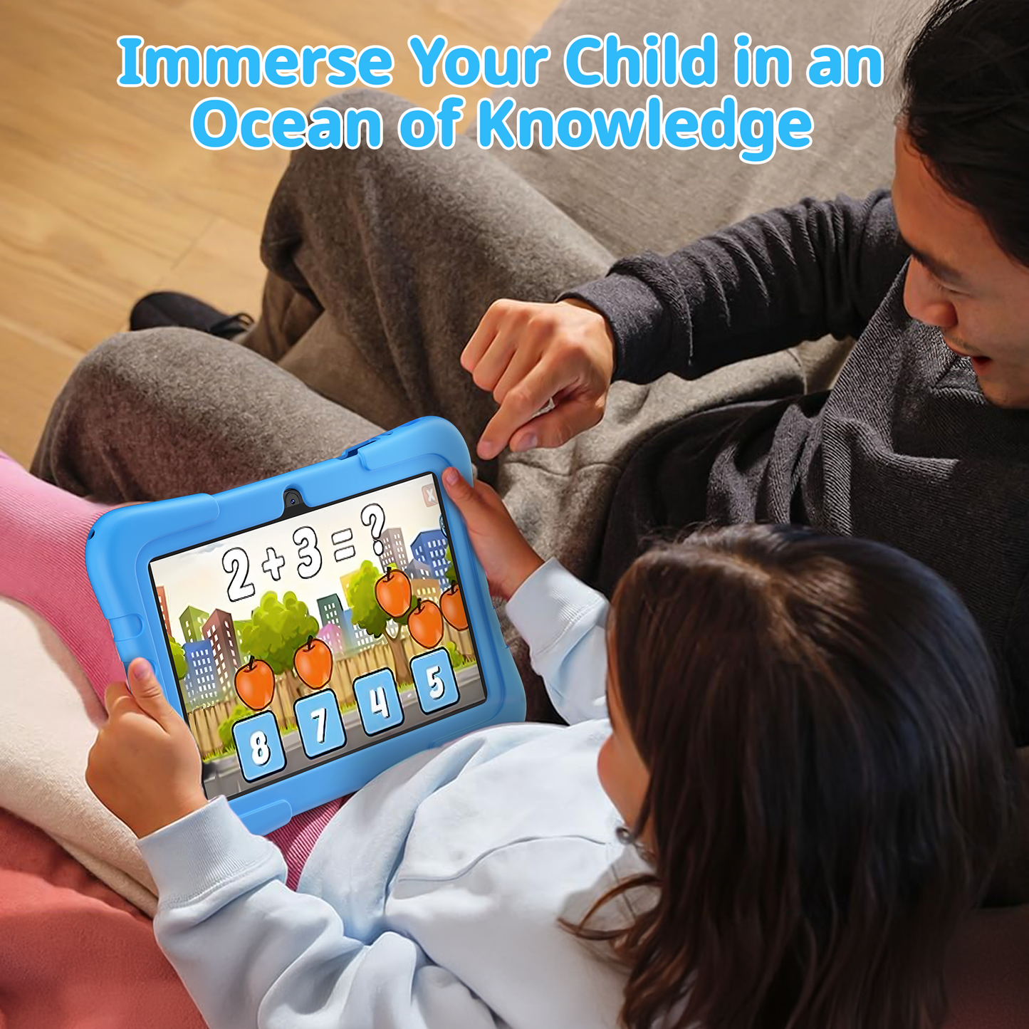 VEAT00L T08 Kids Tablet 7 Inch,Android 10 Tablet for Kids,16GB ROM 128GB Expand,Parental Control,Kids Software Pre-Installed, Dual Camera,Android Learning Tablet