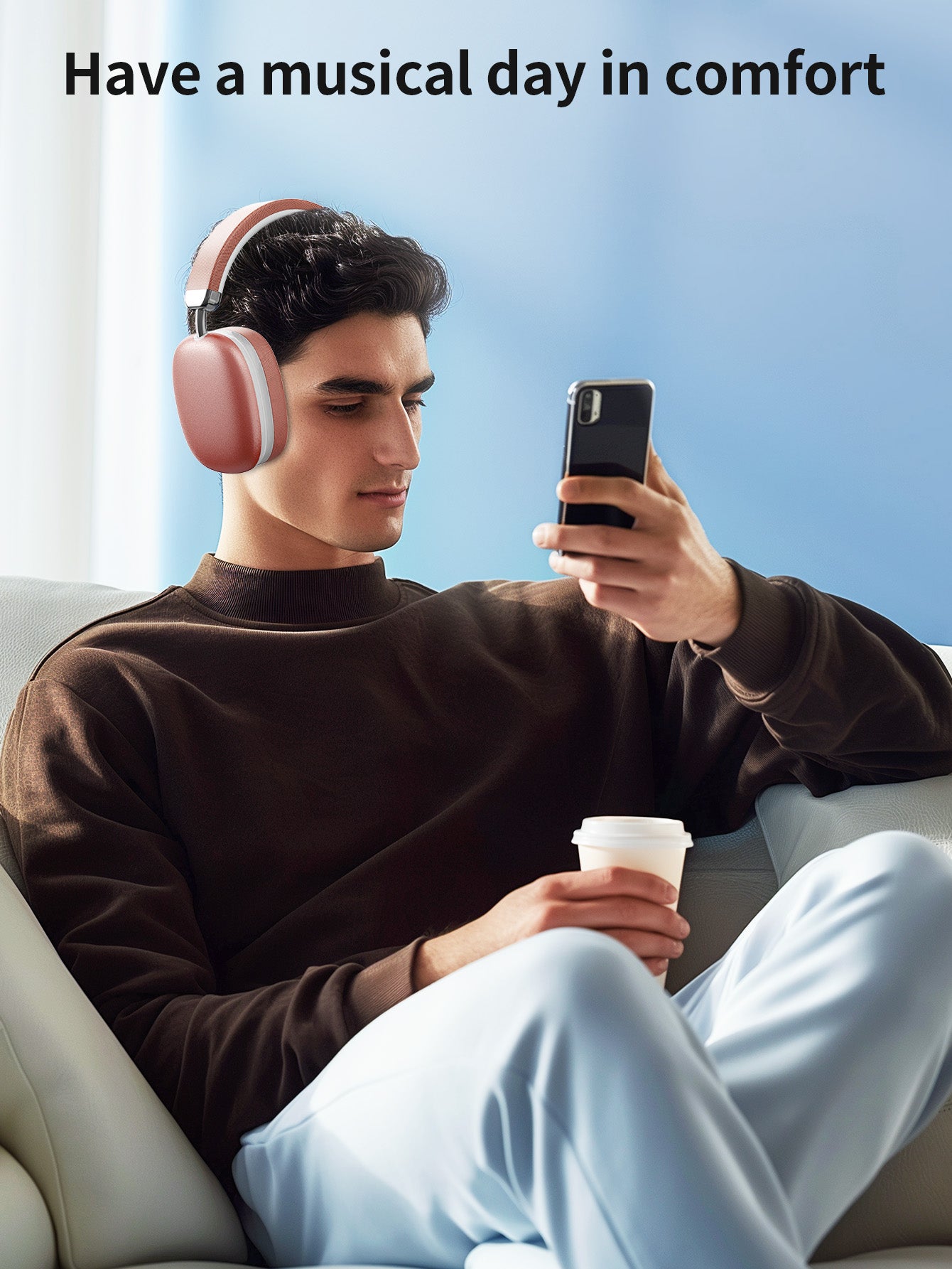 VEATOOL Wireless Over-Ear Headphones,Active Noise Cancelling,Transparency Mode,Spatial Audio,Comfortable Protein Earpads, 24Hrs Playtime