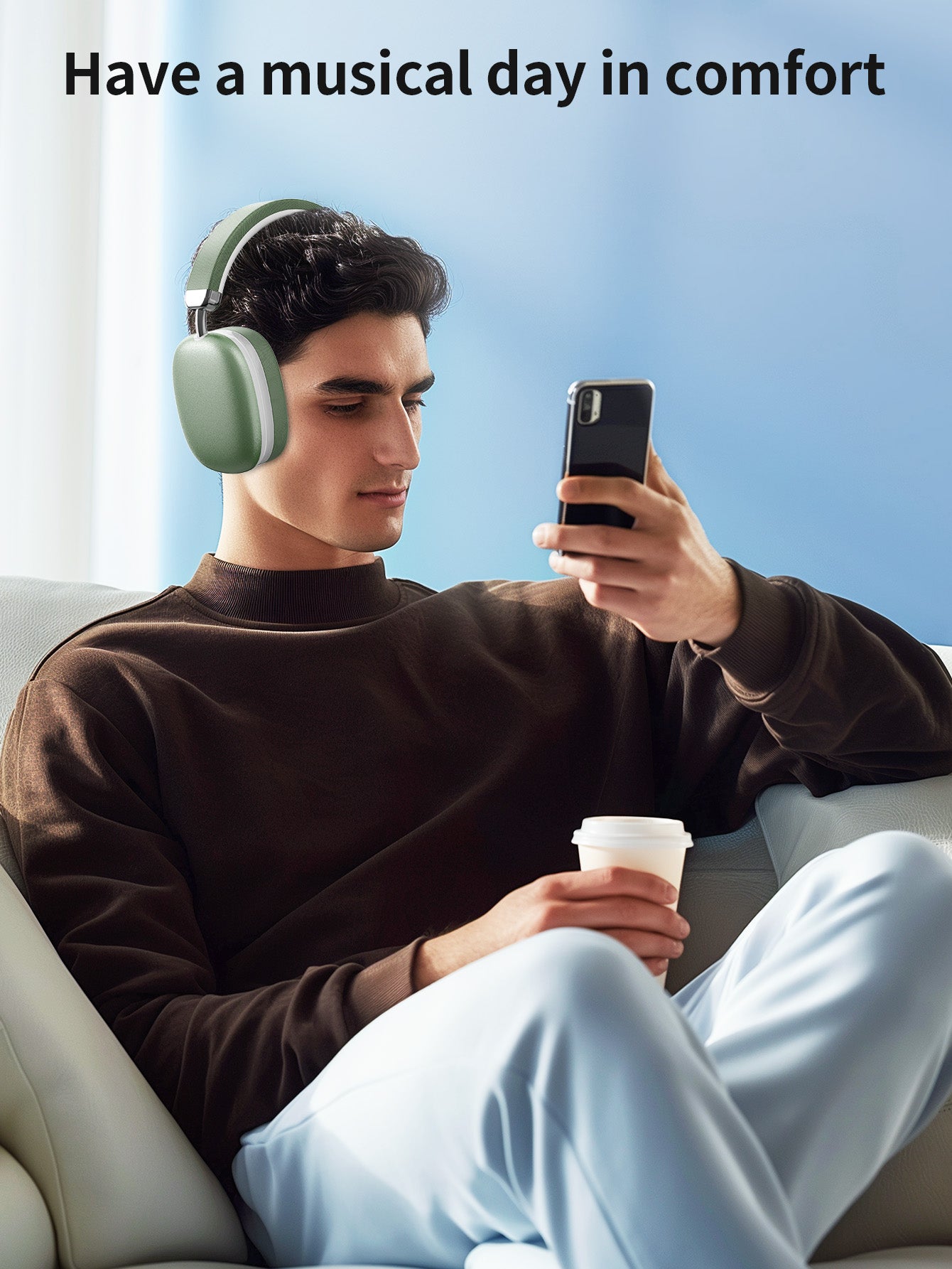 VEATOOL Wireless Over-Ear Headphones,Active Noise Cancelling,Transparency Mode,Spatial Audio,Comfortable Protein Earpads, 24Hrs Playtime