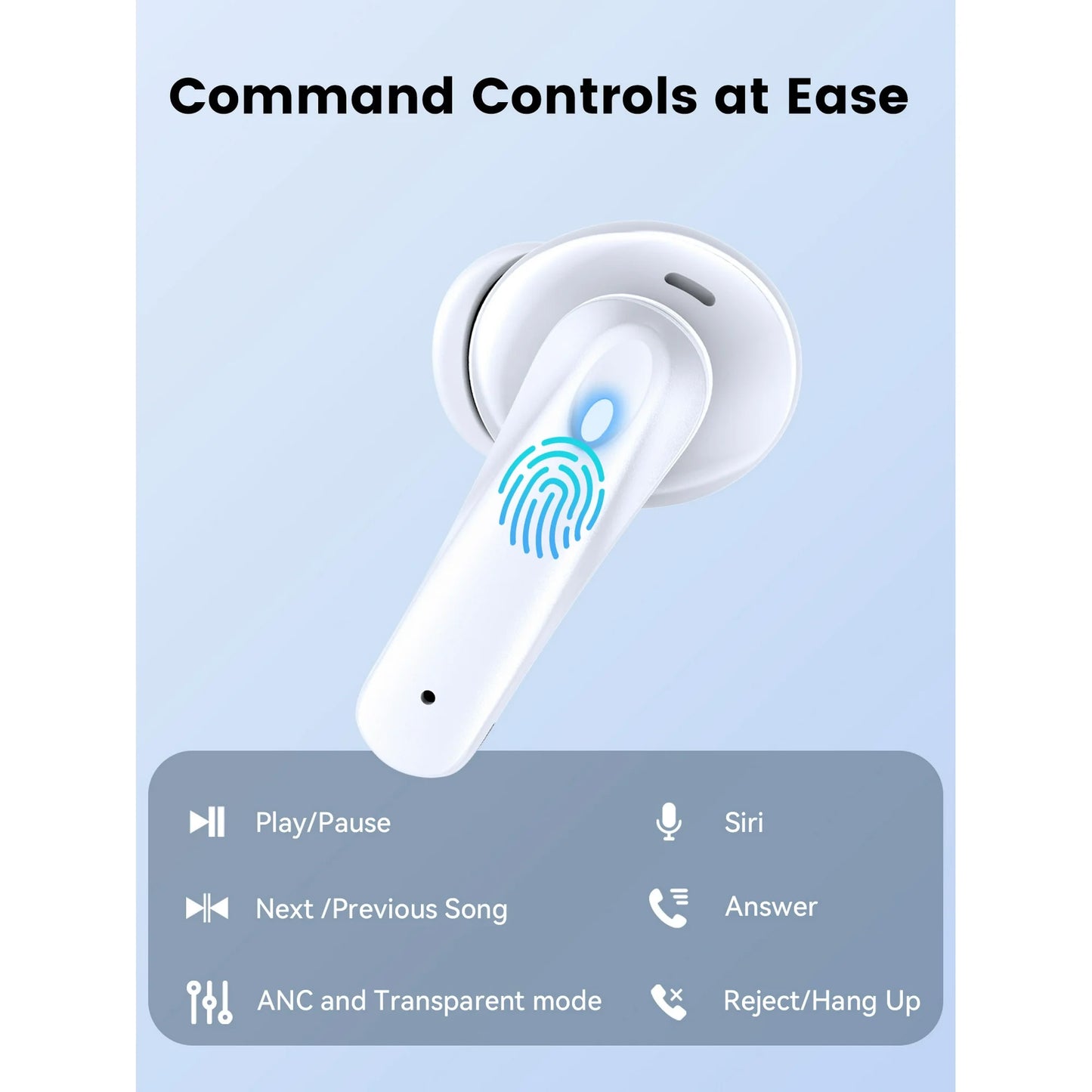 VEAT00L P91 Wireless Earbuds, Bluetooth V5.4with Noise Cancelling Mics, 60H Long Endurance,in-Ear Heartset