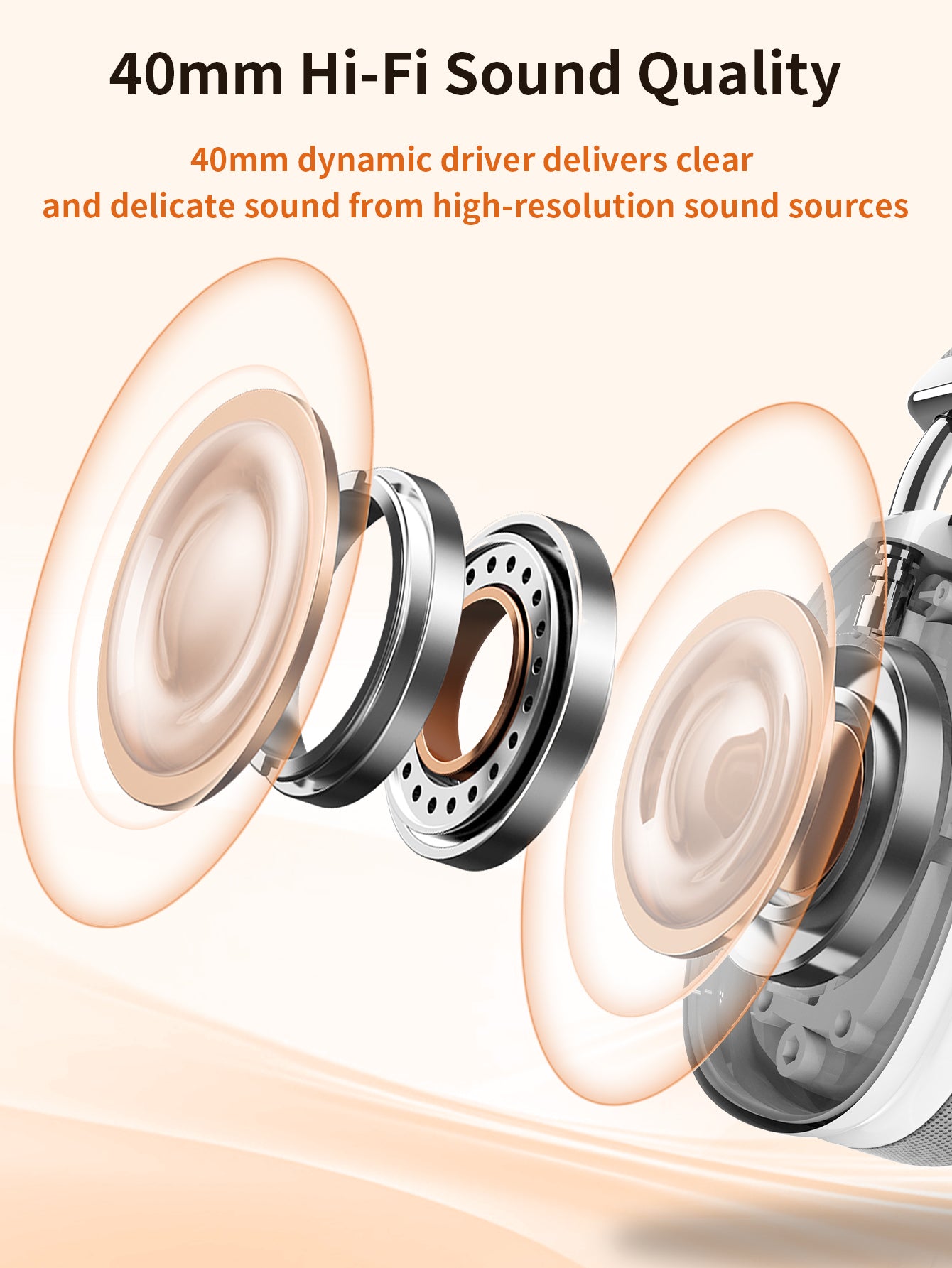 VEATOOL Wireless Over-Ear Headphones,Active Noise Cancelling,Transparency Mode,Spatial Audio,Comfortable Protein Earpads, 24Hrs Playtime