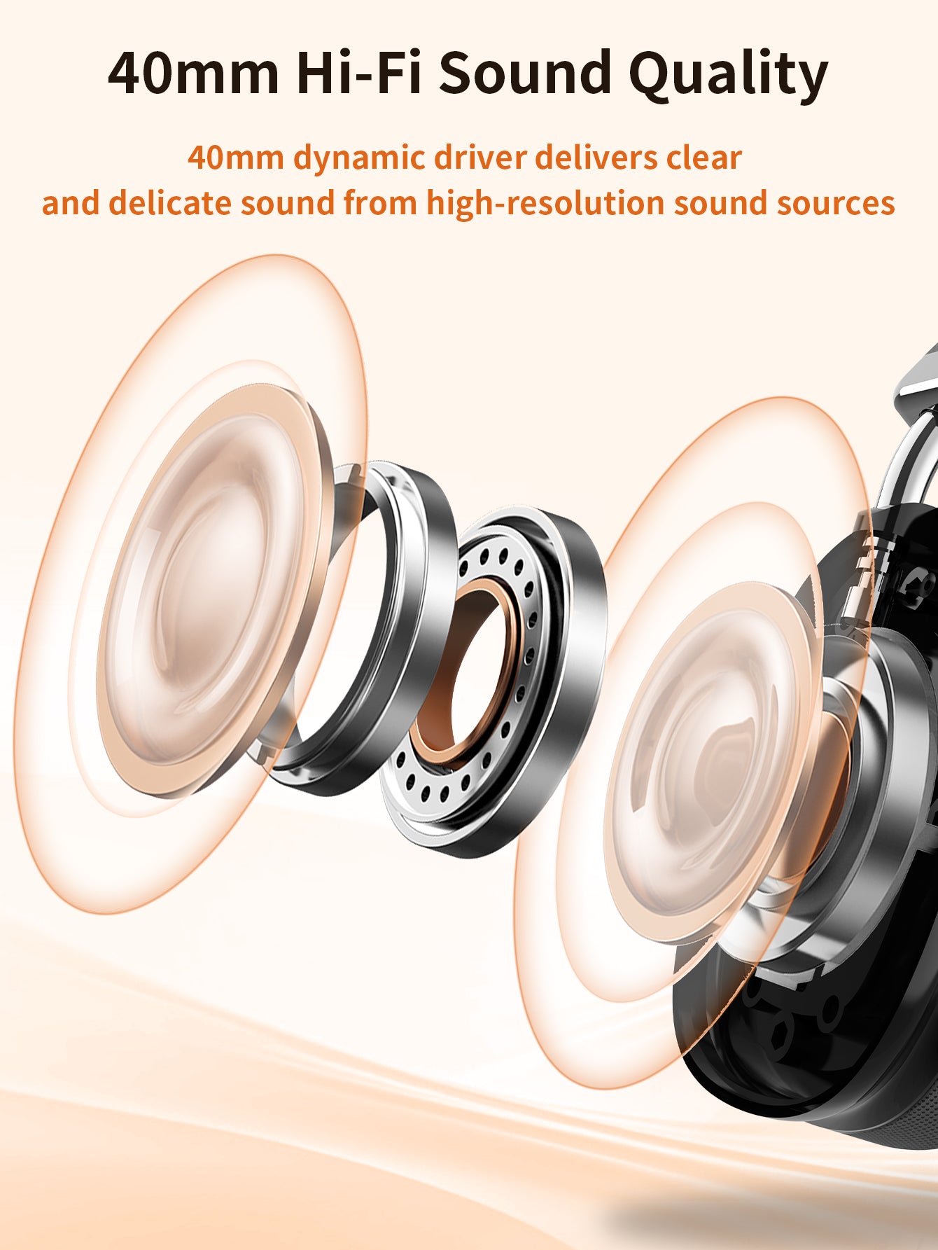 Wireless Over-Ear Headphones. Active Noise Cancelling, Transparency Mode, Spatial Audio, Bluetooth Headphones with Comfortable Protein Earpads, 24 Hours Playtime for Travel/Work,Titanium Black