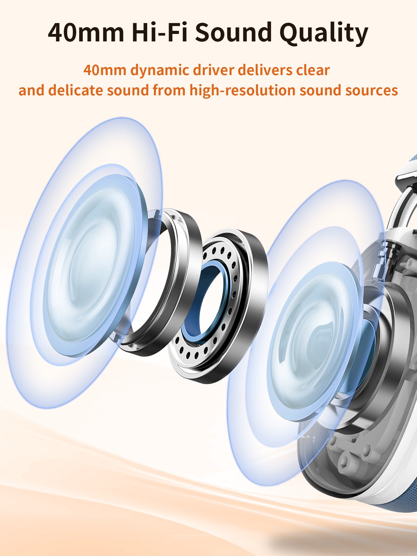 VEATOOL Wireless Over-Ear Headphones,Active Noise Cancelling,Transparency Mode,Spatial Audio,Comfortable Protein Earpads, 24Hrs Playtime