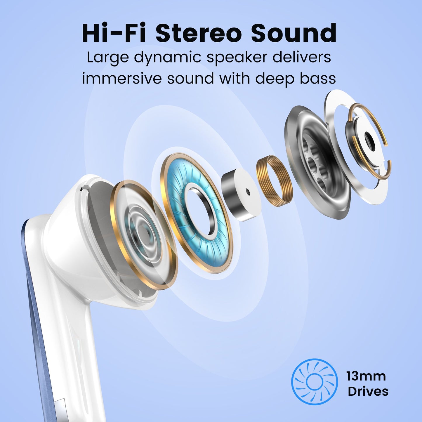 VEAT00L P91 Wireless Earbuds, Bluetooth V5.4with Noise Cancelling Mics, 60H Long Endurance,in-Ear Heartset