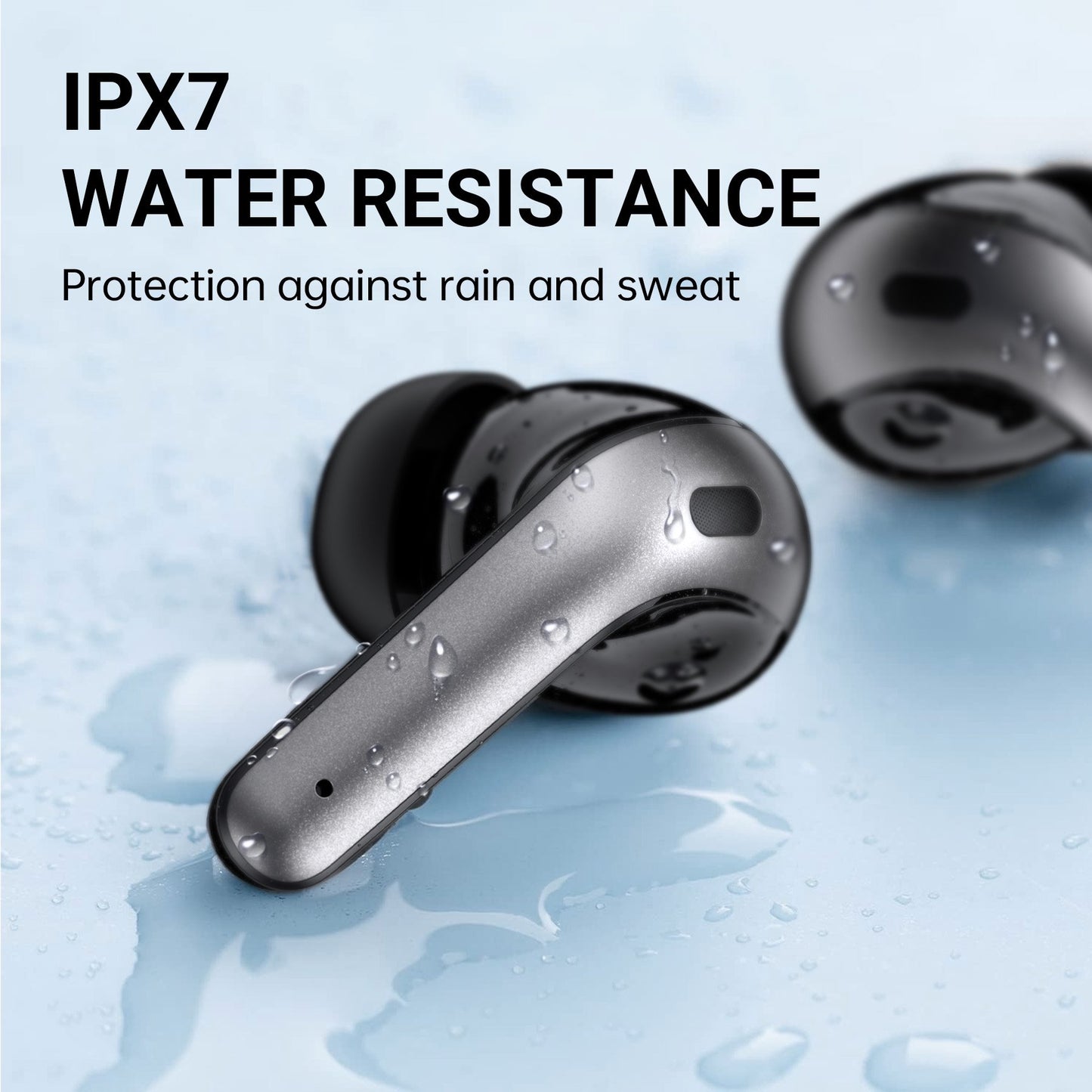 VEATOOL Wireless Earbuds, Microphone Touch Control, IPX7 Waterproof, High-Fidelity Stereo Earphones for Sports and Work