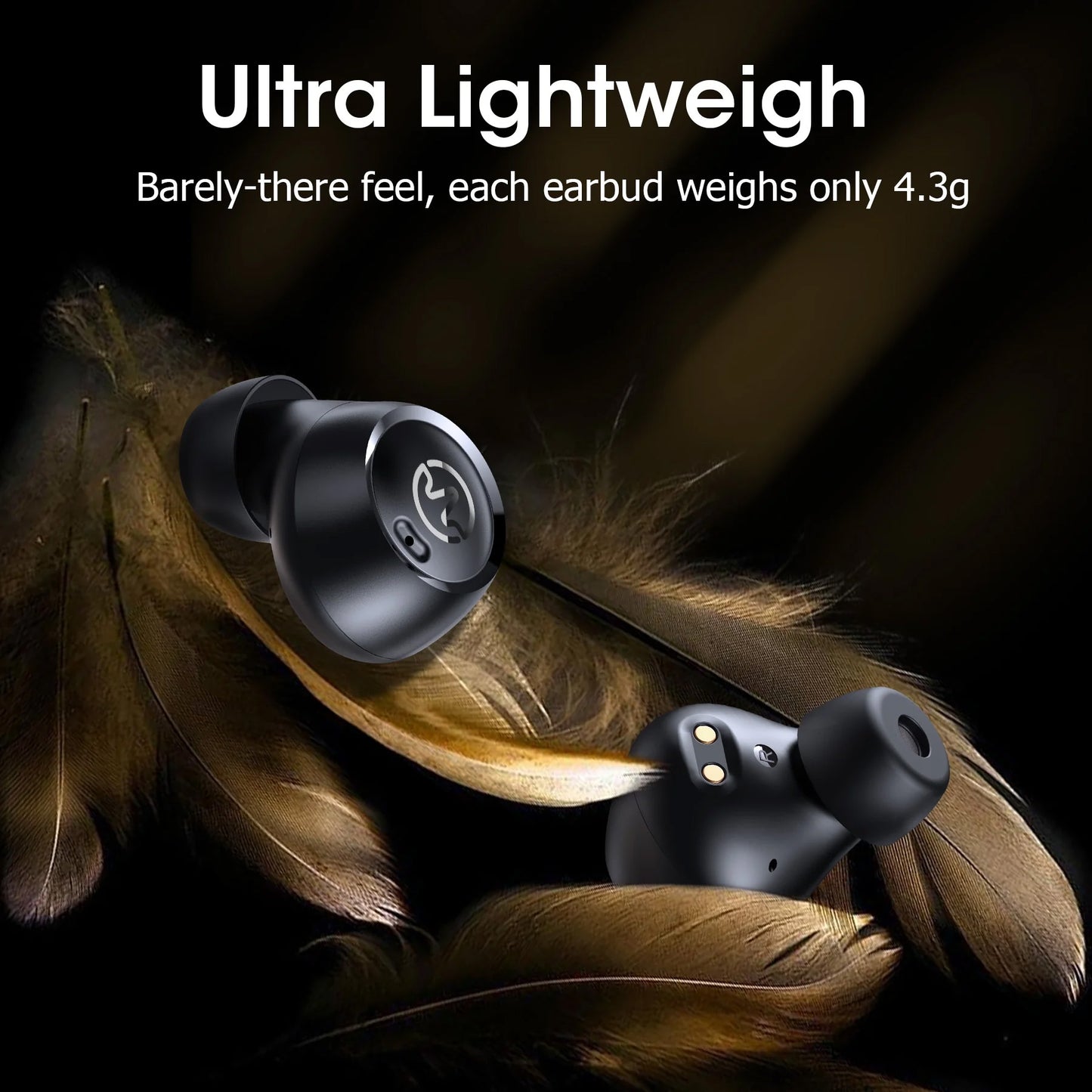 VEAT00L M14 Wireless Earbuds Bluetooth 5.3 in Ear Light-Weight Built-in Mics, 50 Hours Playtime, IPX7