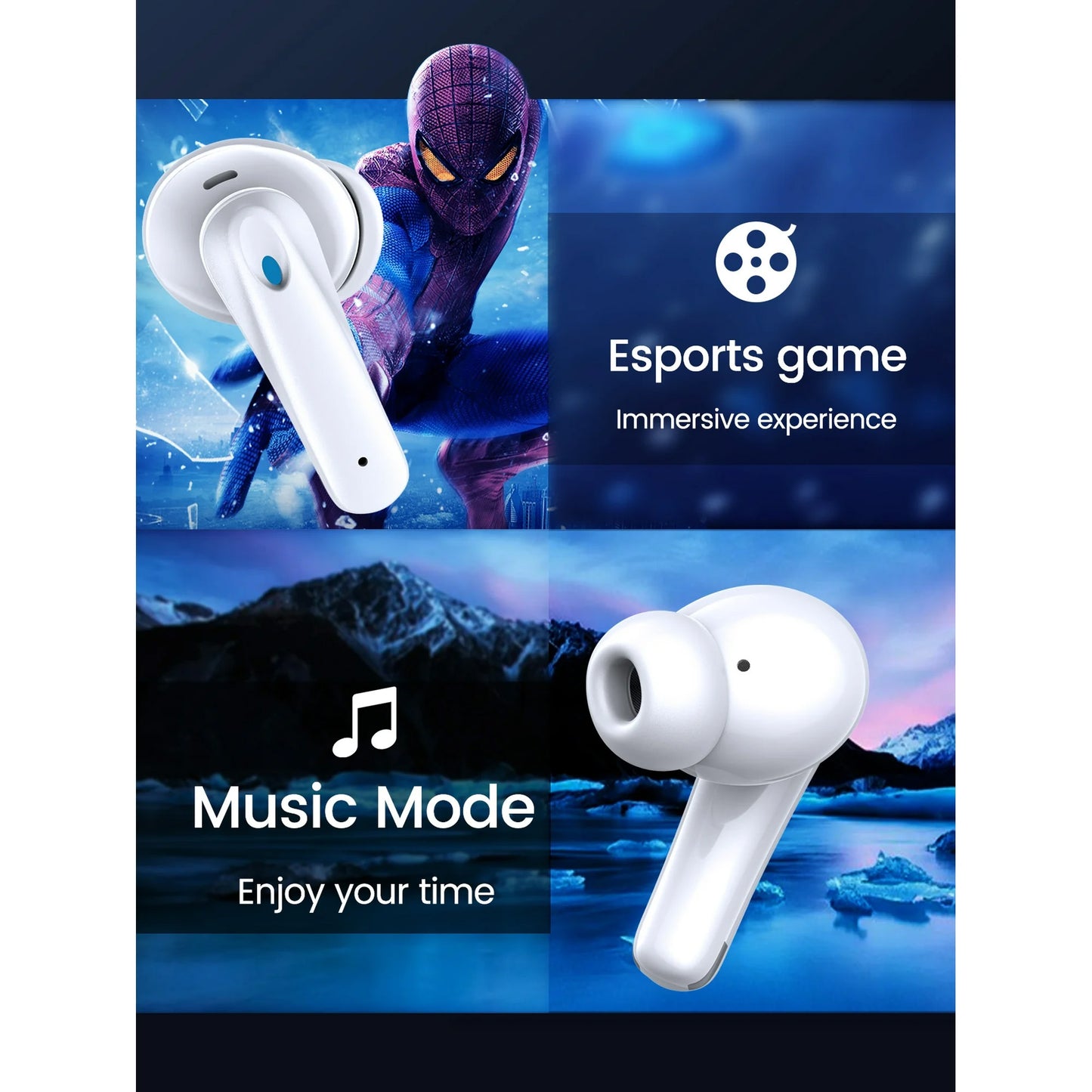 VEAT00L P91 Wireless Earbuds, Bluetooth V5.4with Noise Cancelling Mics, 60H Long Endurance,in-Ear Heartset