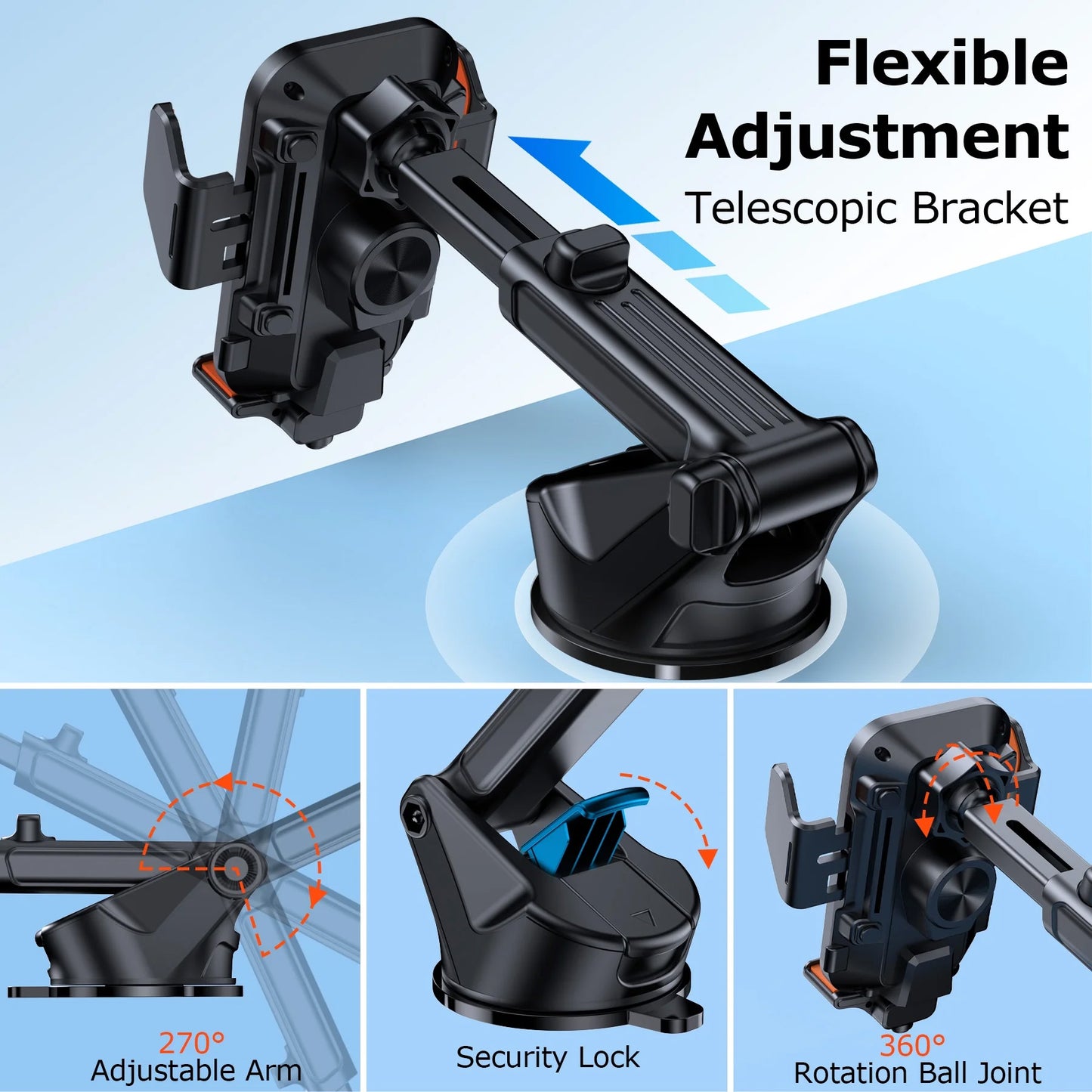 VEAT00L X16s Wireless Car Charger,15W Fast Charging Auto Clamping,Apply to Dash Windshield Air Vent