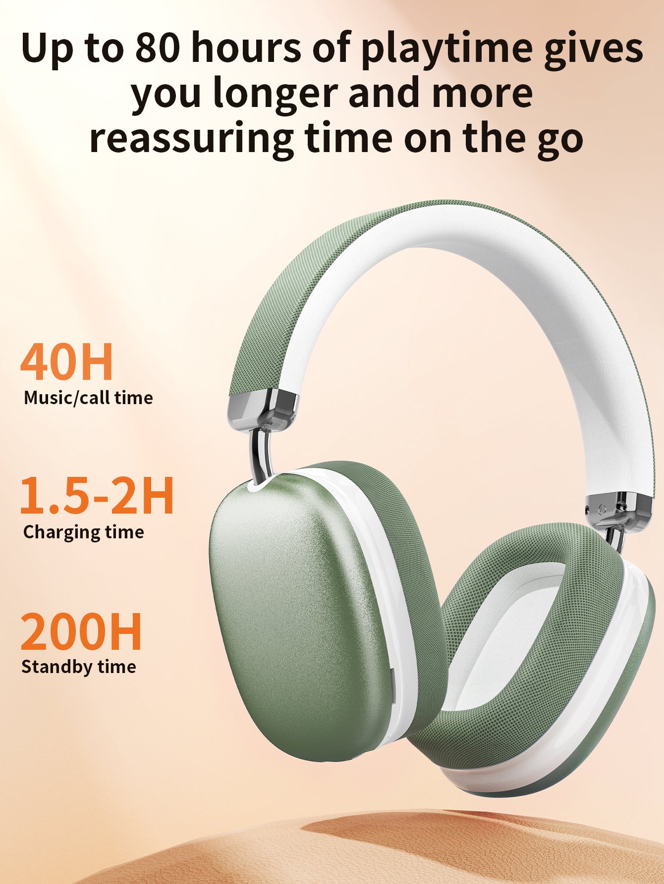 VEATOOL Wireless Over-Ear Headphones,Active Noise Cancelling,Transparency Mode,Spatial Audio,Comfortable Protein Earpads, 24Hrs Playtime