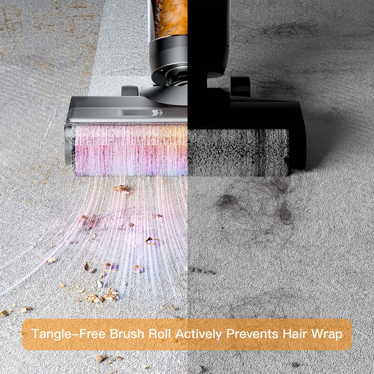 VEAT00L Cordless Wet Dry One Hard Floor Cleaner with Charging Base, Self-Cleaning， 25Kpa Powerful Suction, 30min Runtime, LCD Display, Voice Prompt