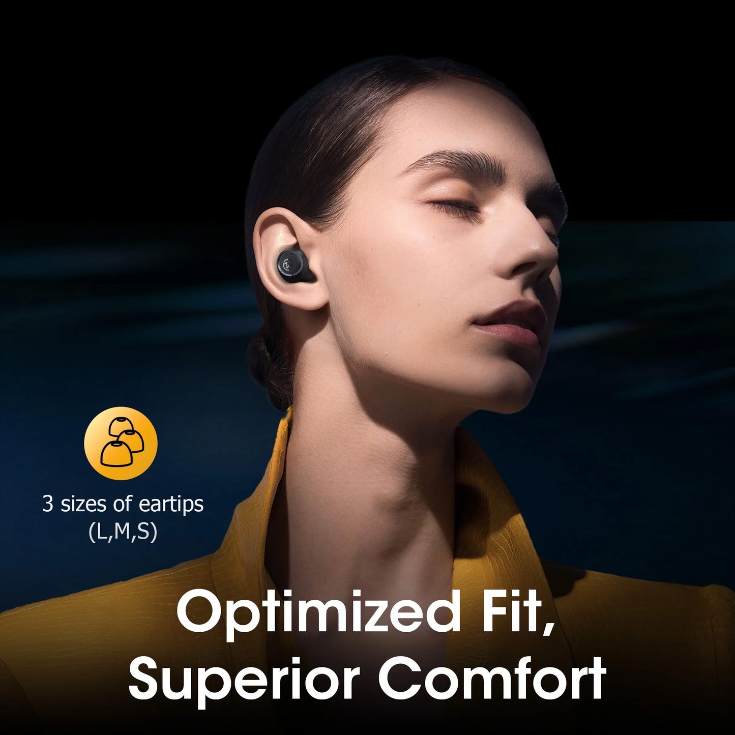 VEAT00L M14 Wireless Earbuds Bluetooth 5.3 in Ear Light-Weight Built-in Mics, 50 Hours Playtime, IPX7