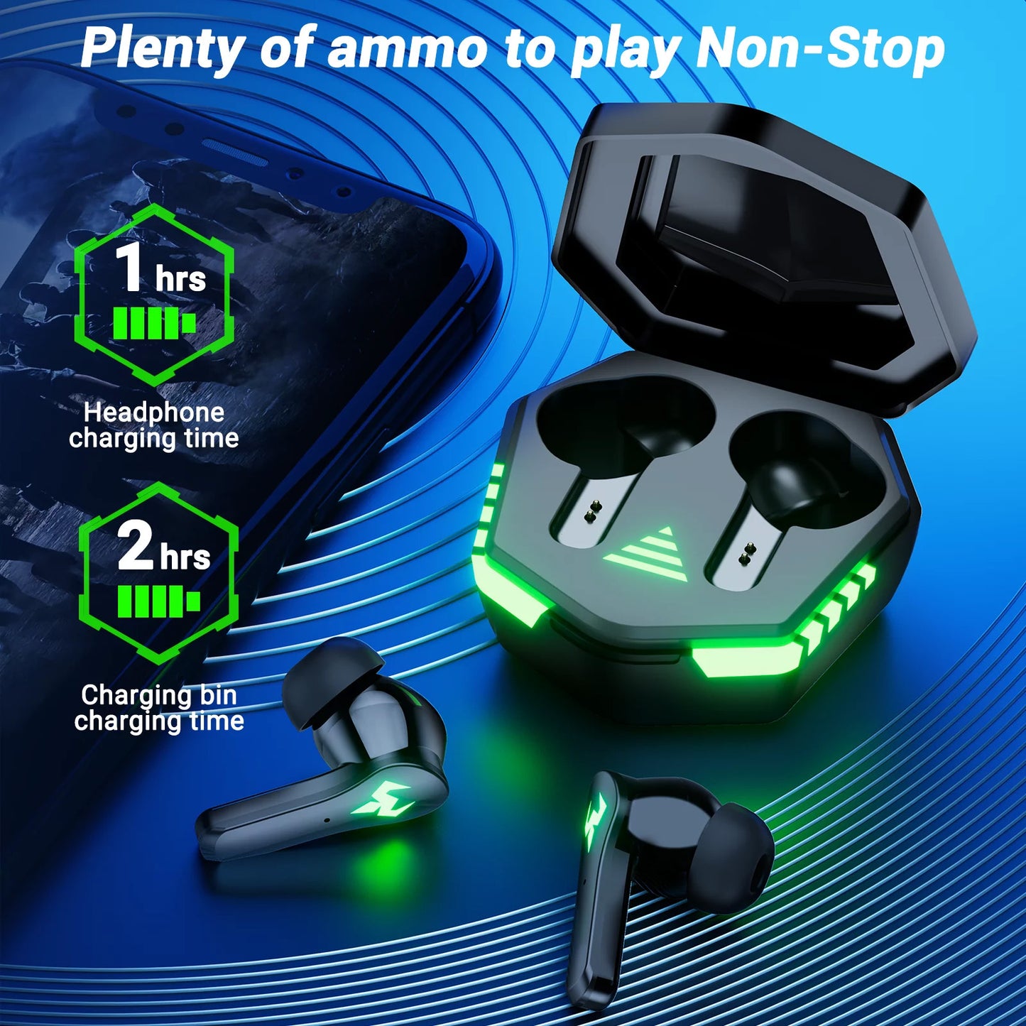 N35 wireless Bluetooth gaming headset Bluetooth 5.2 ultra clear biofilm HD microphone cool lighting