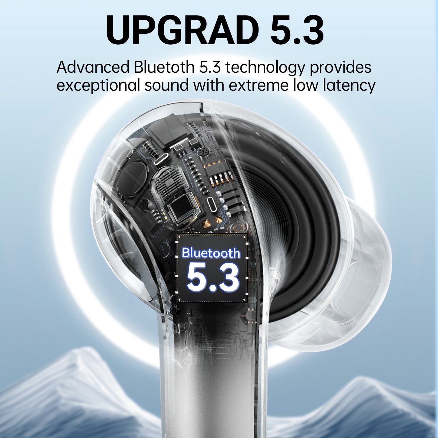 VEATOOL Wireless Earbuds, Microphone Touch Control, IPX7 Waterproof, High-Fidelity Stereo Earphones for Sports and Work