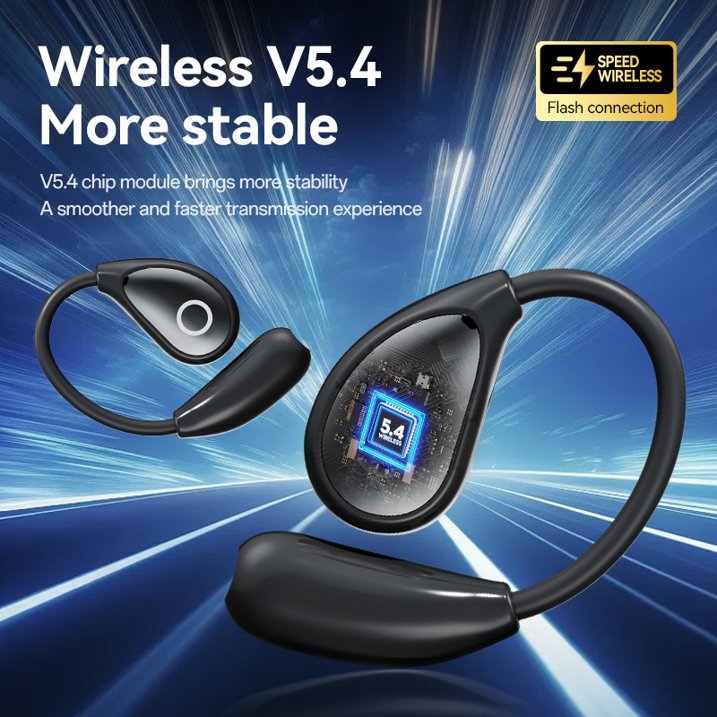 VEATOOL M94 Open Headset, Smart Touch Screen, 60Hrs of Playback, ENC Clear Talk, Multiple EQ Modes