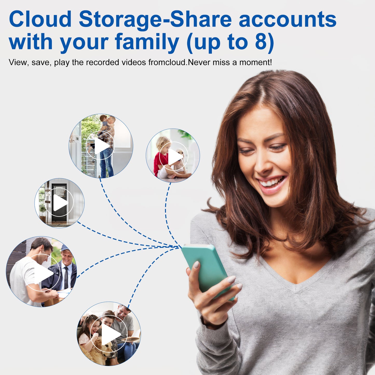 VEAT00L Doorbell Camera Wireless, 1080P Video Doorbell, 2-Way Audio, Instant Alert,PIR Motion Detection,Night Vision